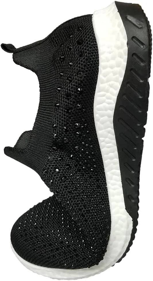 7K Slip On Sneakers for Women, Ultra Light Fashion Tennis Shoes, Breathable Mesh Fabric