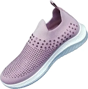 7K Slip On Sneakers for Women, Ultra Light Fashion Tennis Shoes, Breathable Mesh Fabric