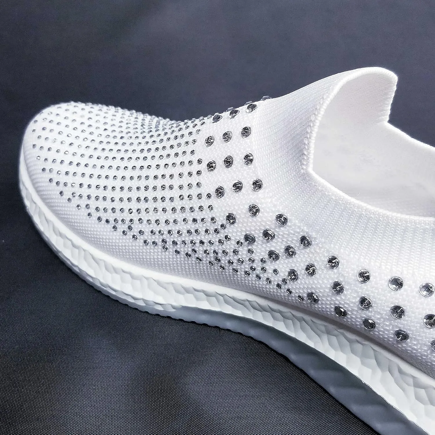 7K Slip On Sneakers for Women, Ultra Light Fashion Tennis Shoes, Breathable Mesh Fabric
