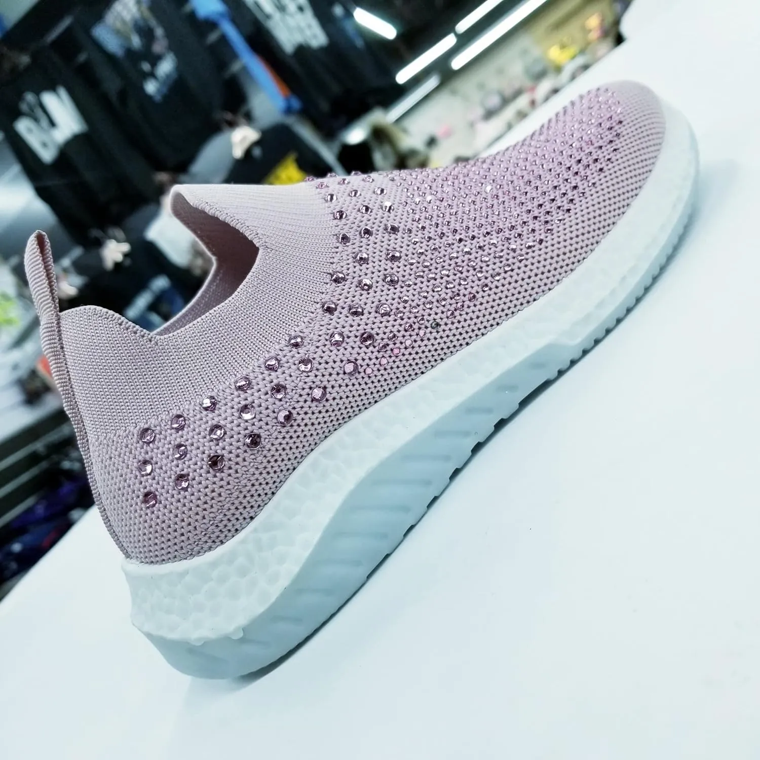 7K Slip On Sneakers for Women, Ultra Light Fashion Tennis Shoes, Breathable Mesh Fabric