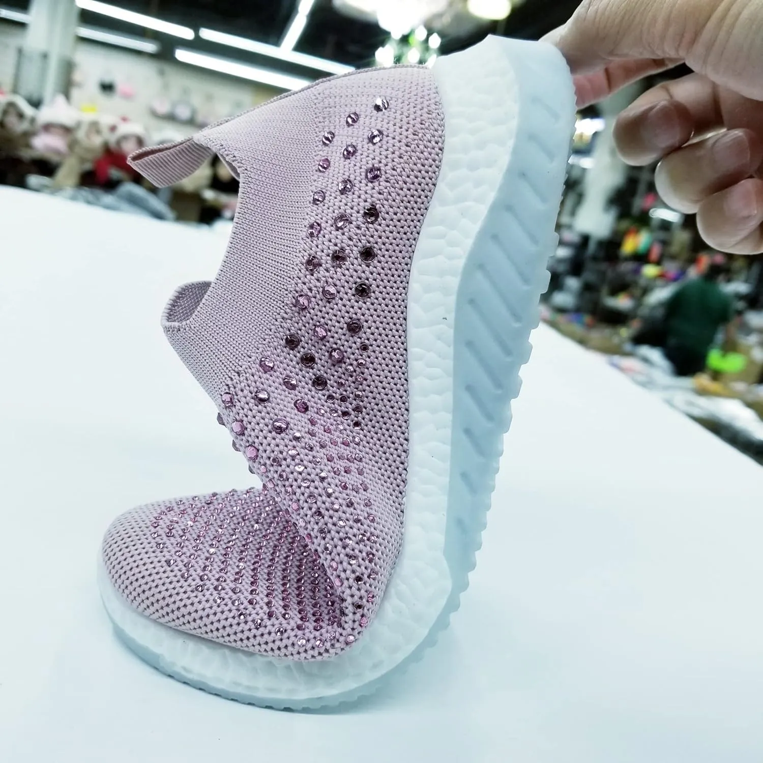 7K Slip On Sneakers for Women, Ultra Light Fashion Tennis Shoes, Breathable Mesh Fabric