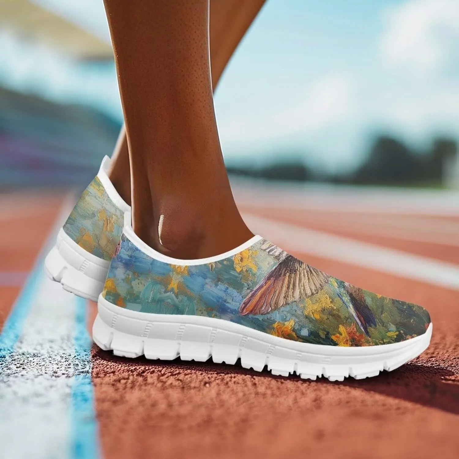 Animals Sneakers for Women Slip On Casual Breathable Lightweight Low Top Running Sneakers for Womens US 5.5-11.5