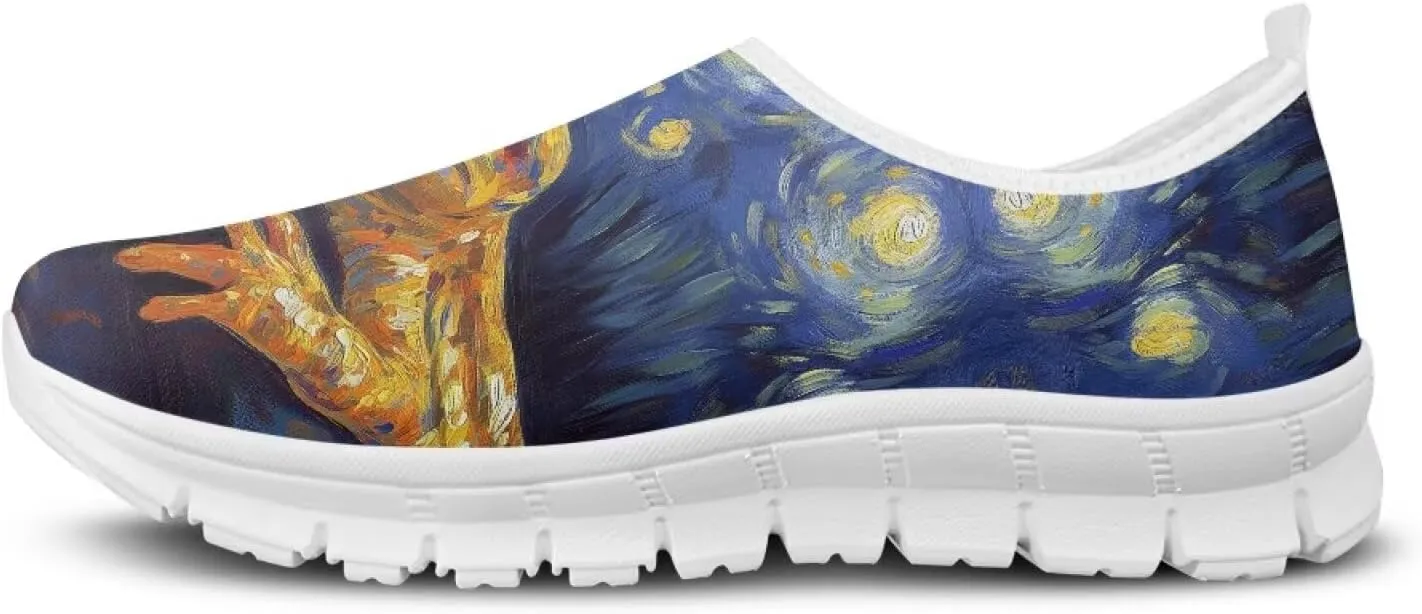Animals Sneakers for Women Slip On Casual Breathable Lightweight Low Top Running Sneakers for Womens US 5.5-11.5