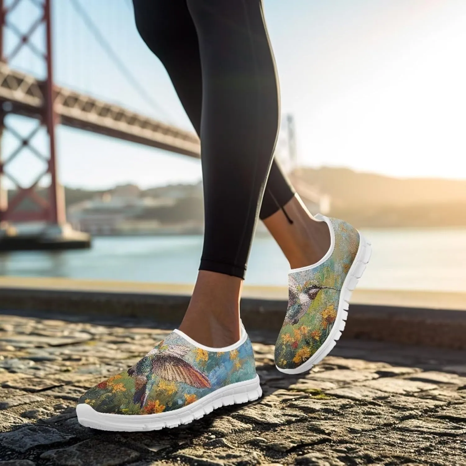 Animals Sneakers for Women Slip On Casual Breathable Lightweight Low Top Running Sneakers for Womens US 5.5-11.5