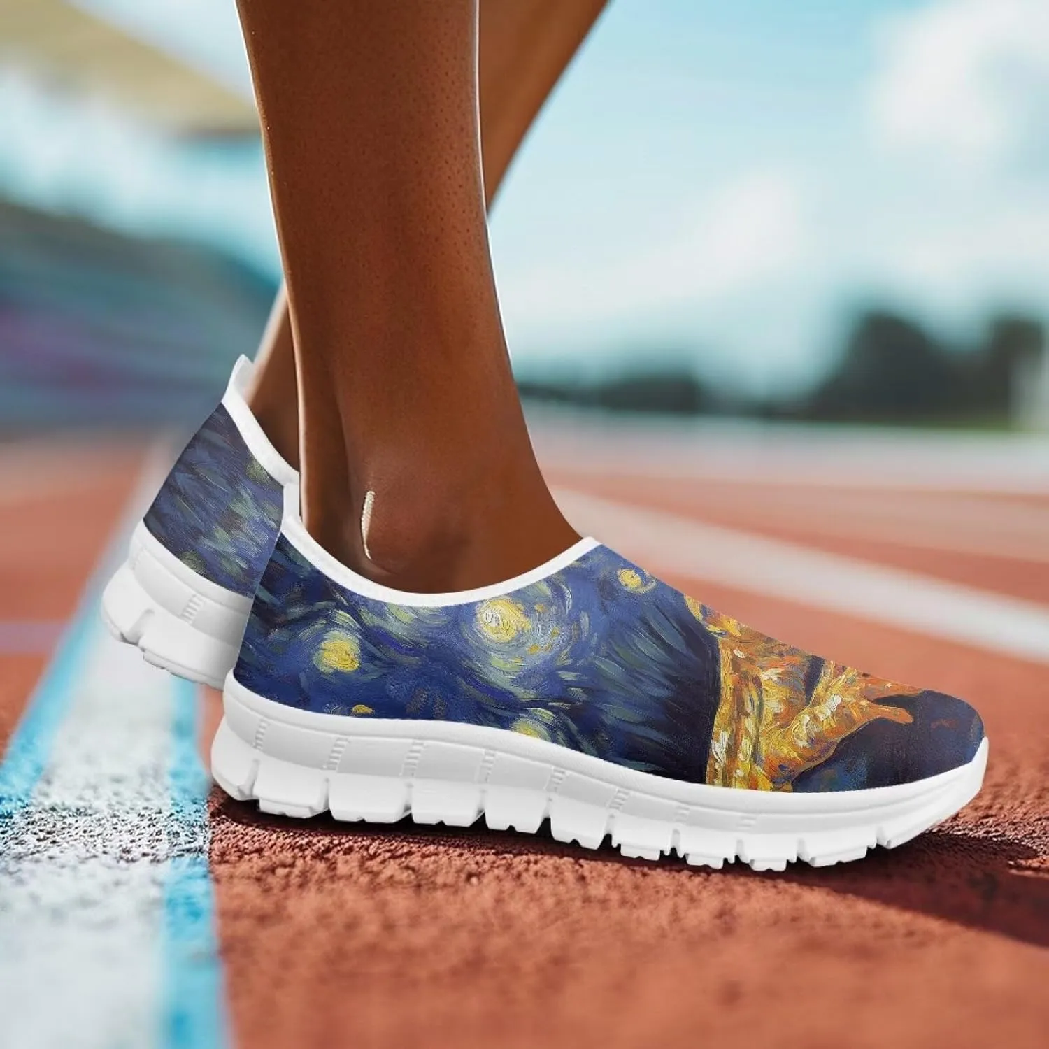 Animals Sneakers for Women Slip On Casual Breathable Lightweight Low Top Running Sneakers for Womens US 5.5-11.5