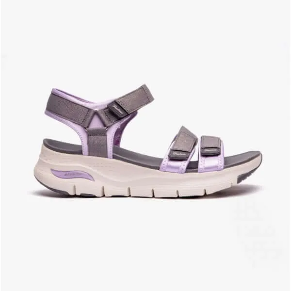 ARCH FIT - FRESH BLOOM Ladies Adjustable Sandals Charcoal