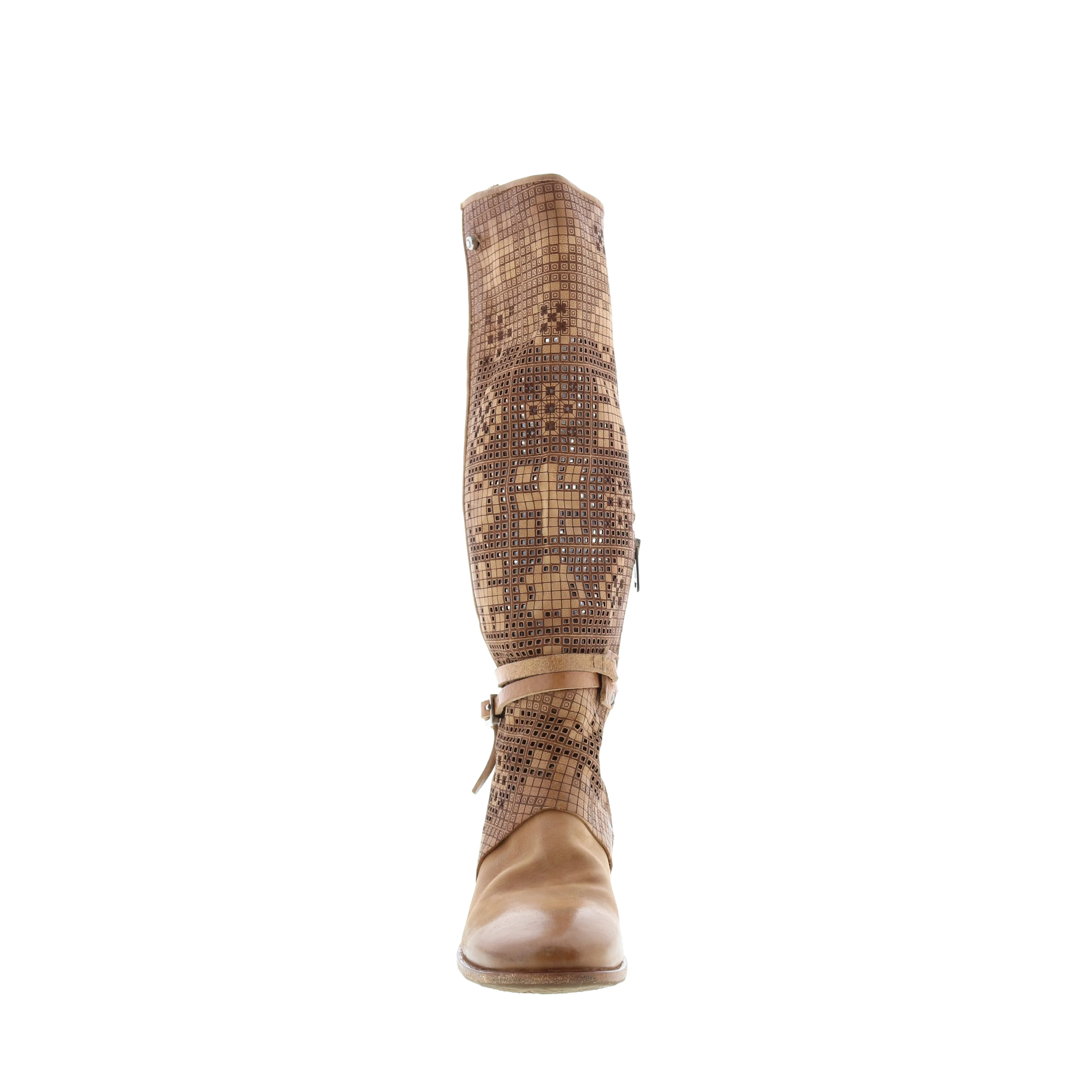 A.S. 98 Gene A40313-101 Womens Brown Leather Hook & Loop Knee High Boots