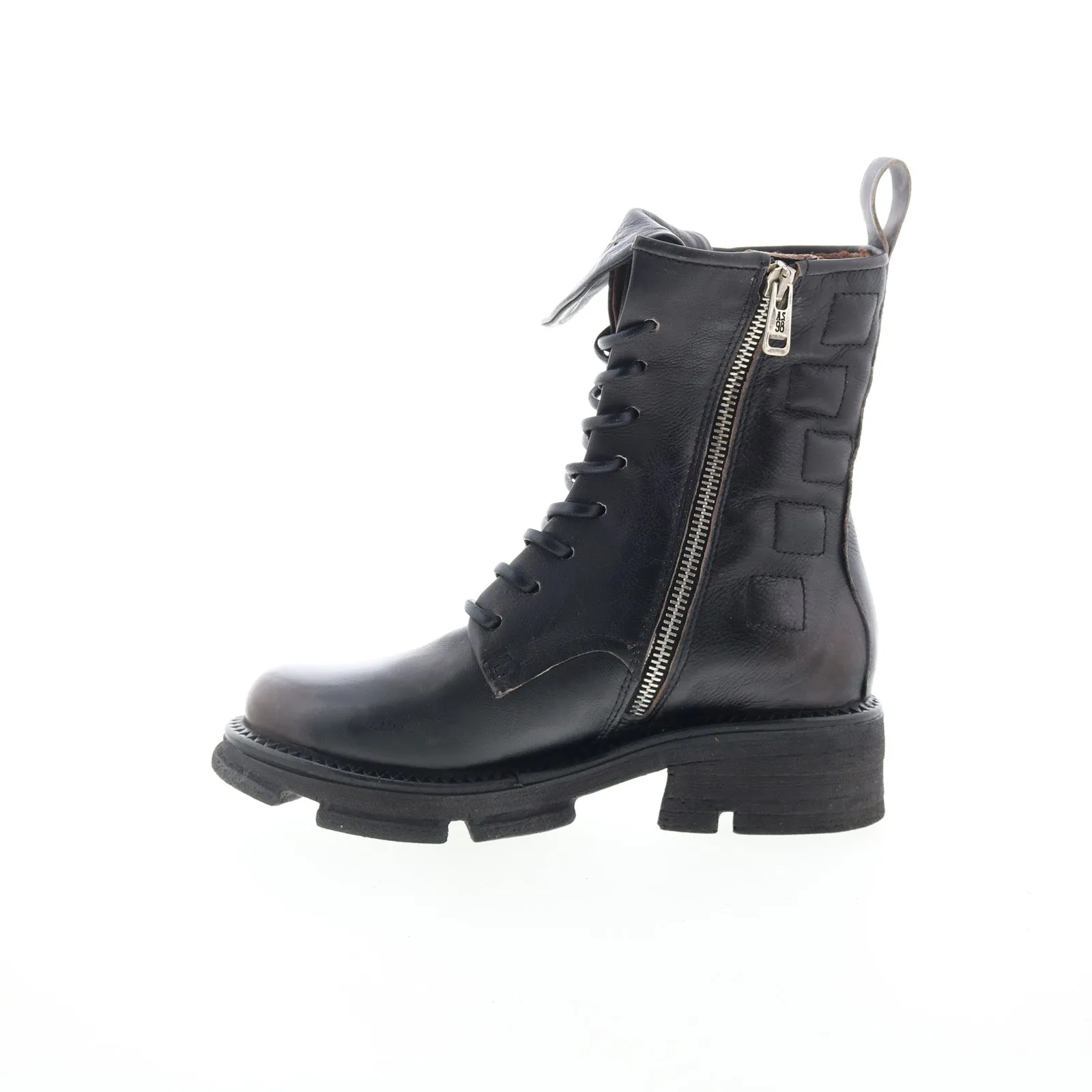 A.S. 98 Lockwood Womens Black Leather Zipper Casual Dress Boots