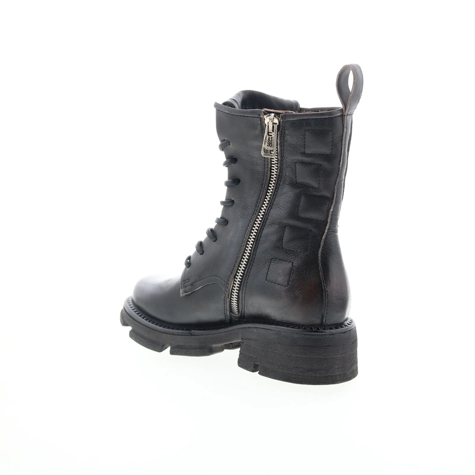 A.S. 98 Lockwood Womens Black Leather Zipper Casual Dress Boots