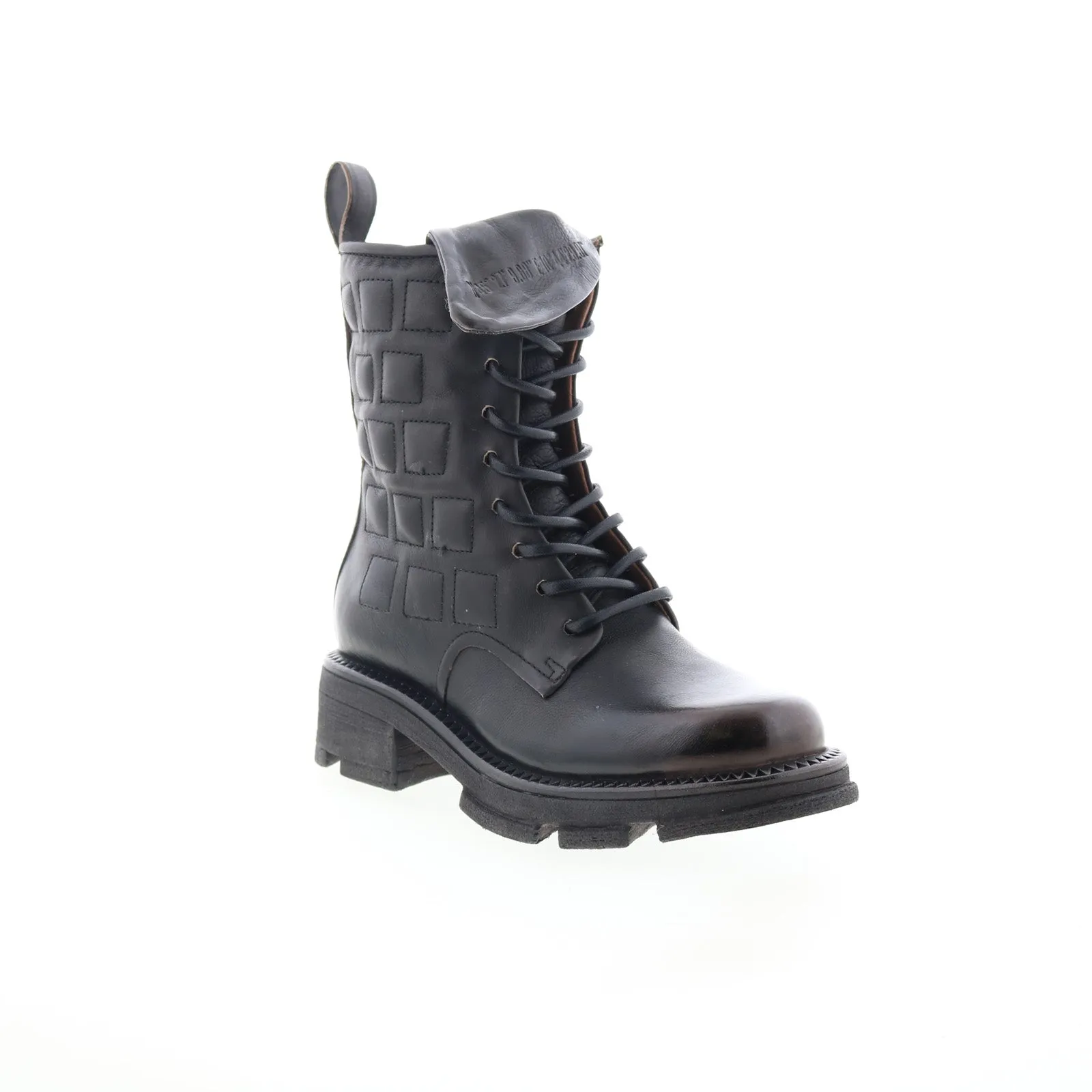 A.S. 98 Lockwood Womens Black Leather Zipper Casual Dress Boots