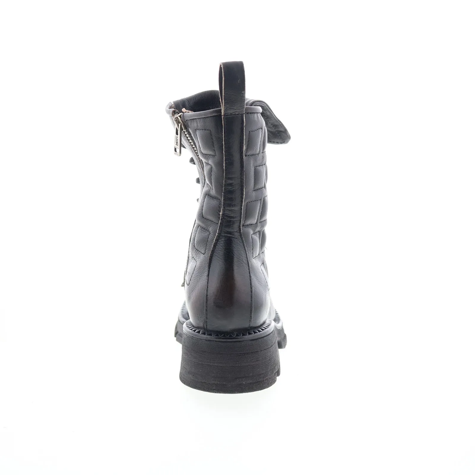 A.S. 98 Lockwood Womens Black Leather Zipper Casual Dress Boots