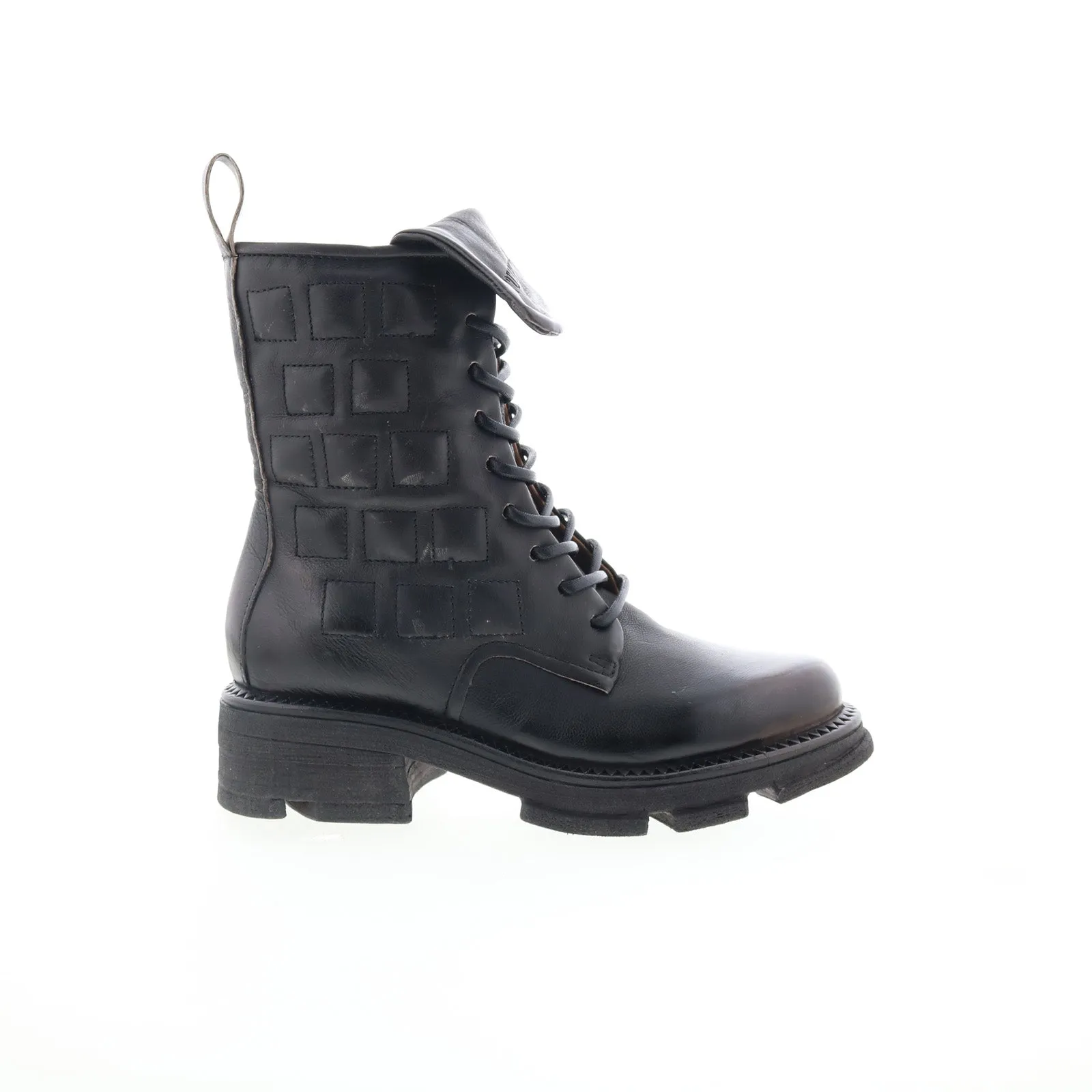 A.S. 98 Lockwood Womens Black Leather Zipper Casual Dress Boots