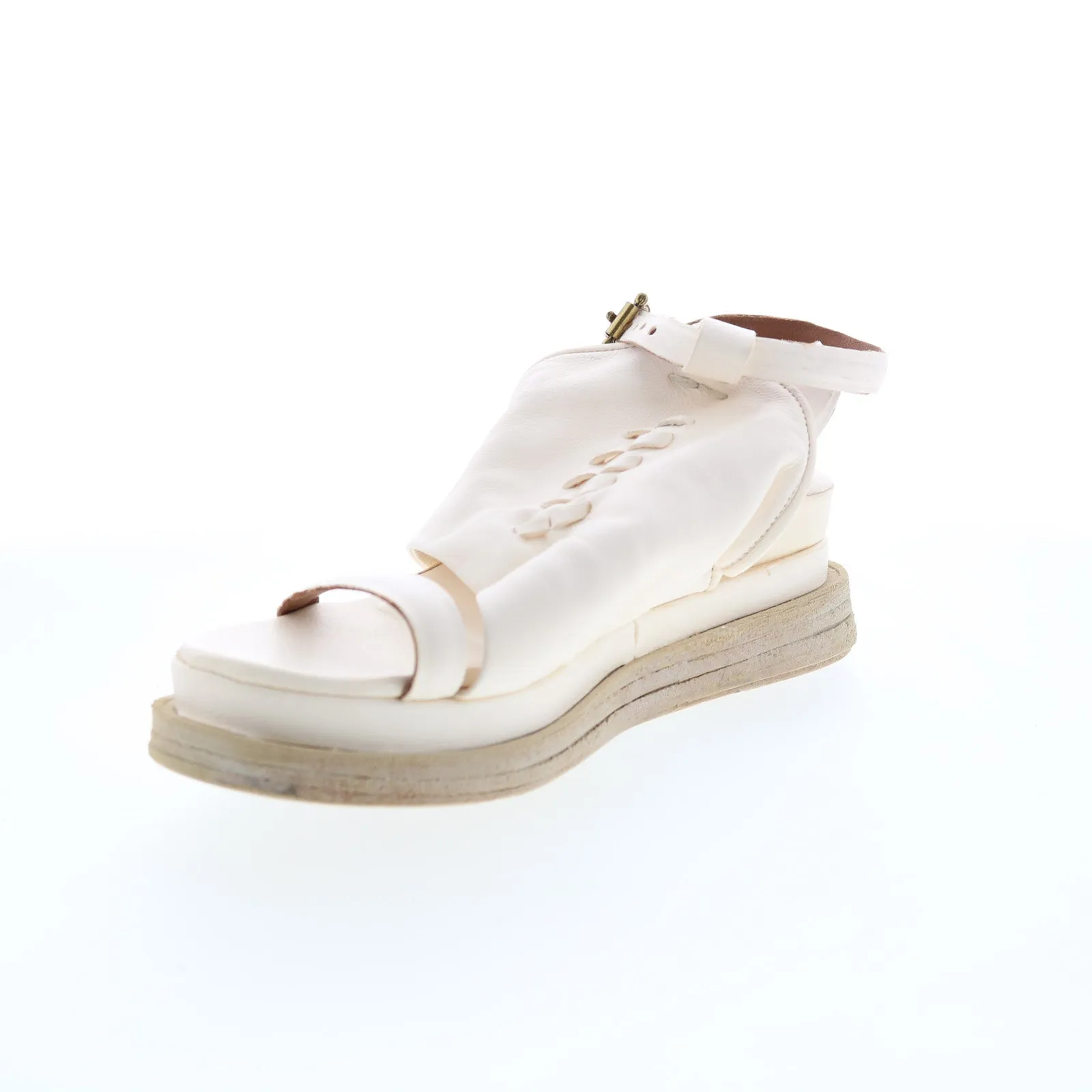 A.S. 98 Louie A15021-201 Womens Beige Leather Platform Sandals Shoes