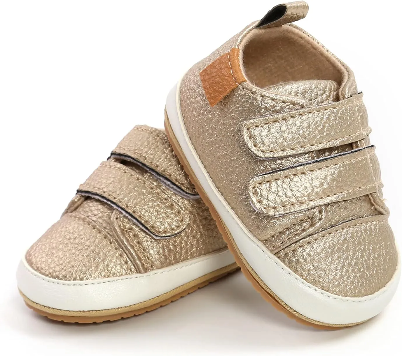 Baby Boys Girls Shoes Non-Slip Rubber Sole High-Top PU Leather Sneakers Infant First Walking Shoes Toddler Crib Shoes Newborn Loafers Flats.
