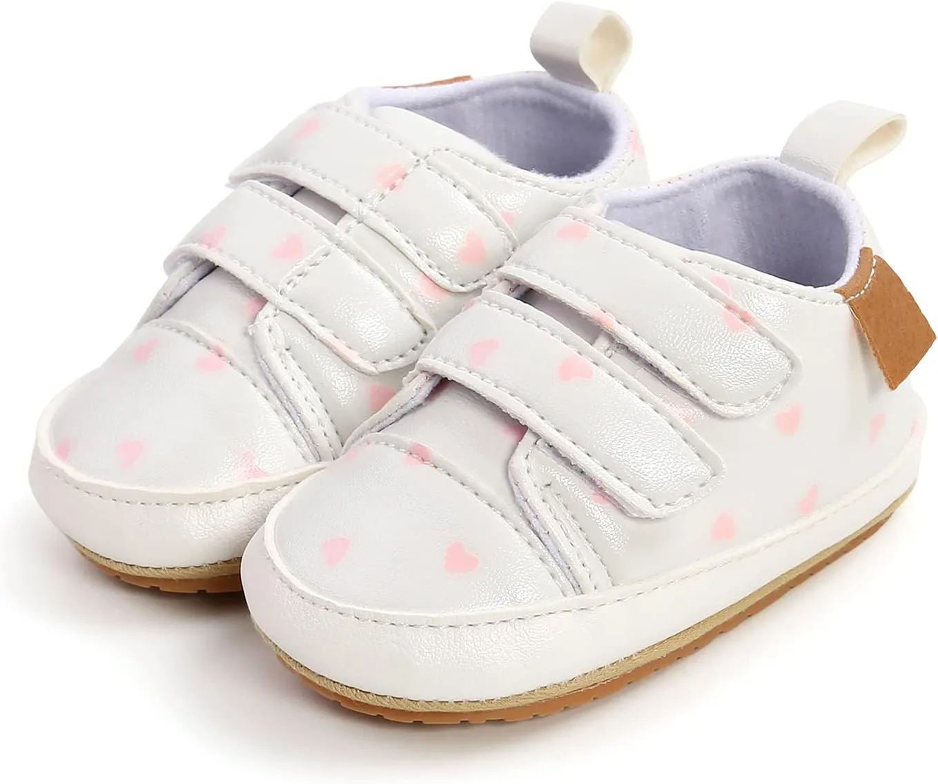 Baby Boys Girls Shoes Non-Slip Rubber Sole High-Top PU Leather Sneakers Infant First Walking Shoes Toddler Crib Shoes Newborn Loafers Flats.