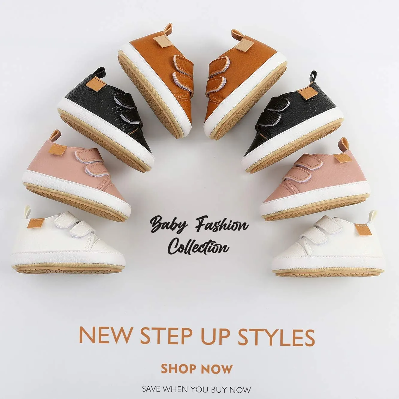 Baby Boys Girls Shoes Non-Slip Rubber Sole High-Top PU Leather Sneakers Infant First Walking Shoes Toddler Crib Shoes Newborn Loafers Flats.