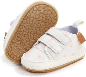 Baby Boys Girls Shoes Non-Slip Rubber Sole High-Top PU Leather Sneakers Infant First Walking Shoes Toddler Crib Shoes Newborn Loafers Flats.