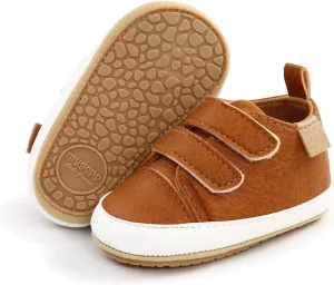 Baby Boys Girls Shoes Non-Slip Rubber Sole High-Top PU Leather Sneakers Infant First Walking Shoes Toddler Crib Shoes Newborn Loafers Flats.