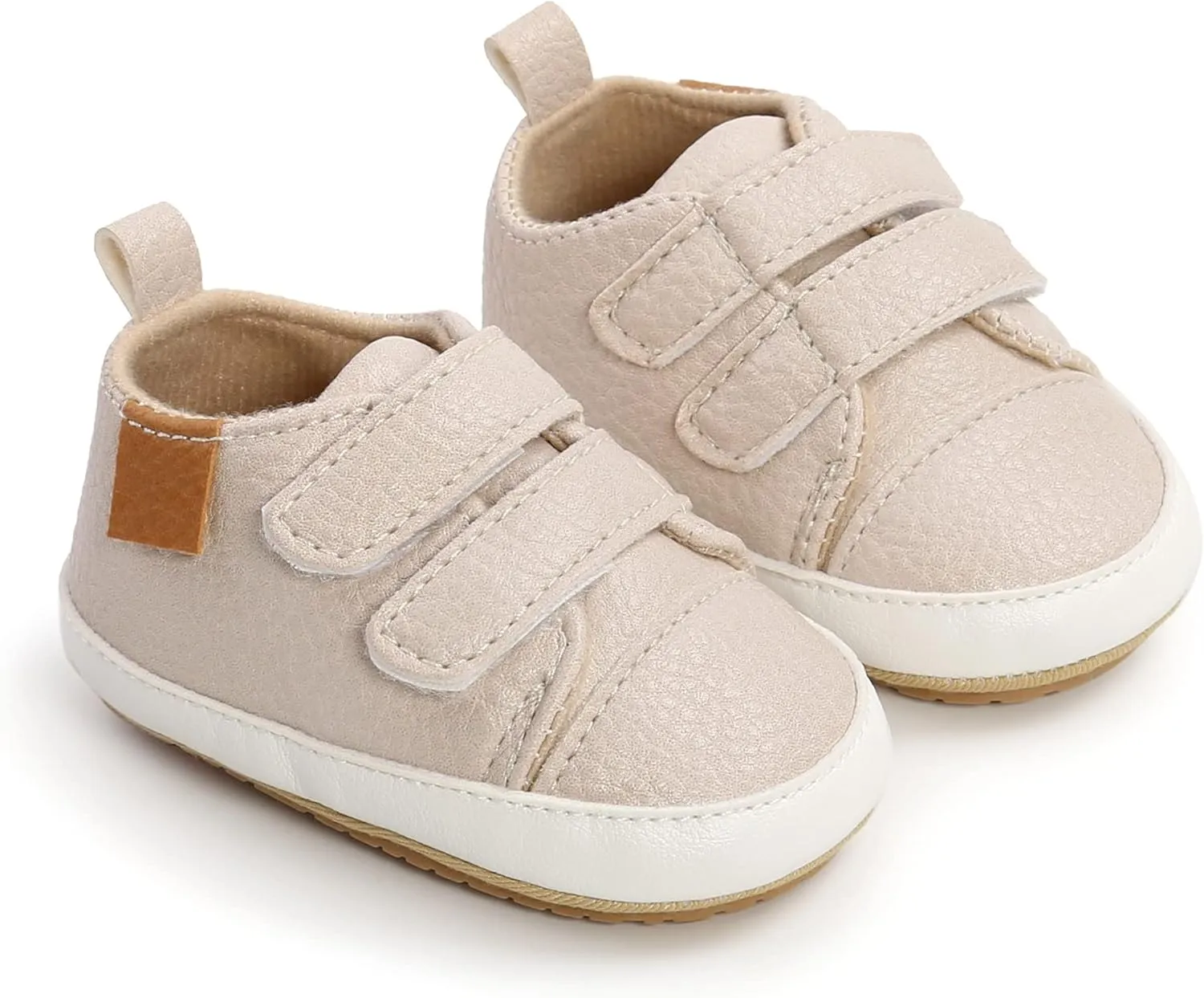 Baby Boys Girls Shoes Non-Slip Rubber Sole High-Top PU Leather Sneakers Infant First Walking Shoes Toddler Crib Shoes Newborn Loafers Flats.