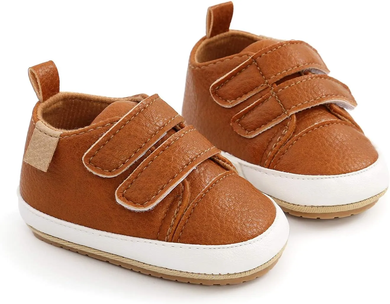 Baby Boys Girls Shoes Non-Slip Rubber Sole High-Top PU Leather Sneakers Infant First Walking Shoes Toddler Crib Shoes Newborn Loafers Flats.