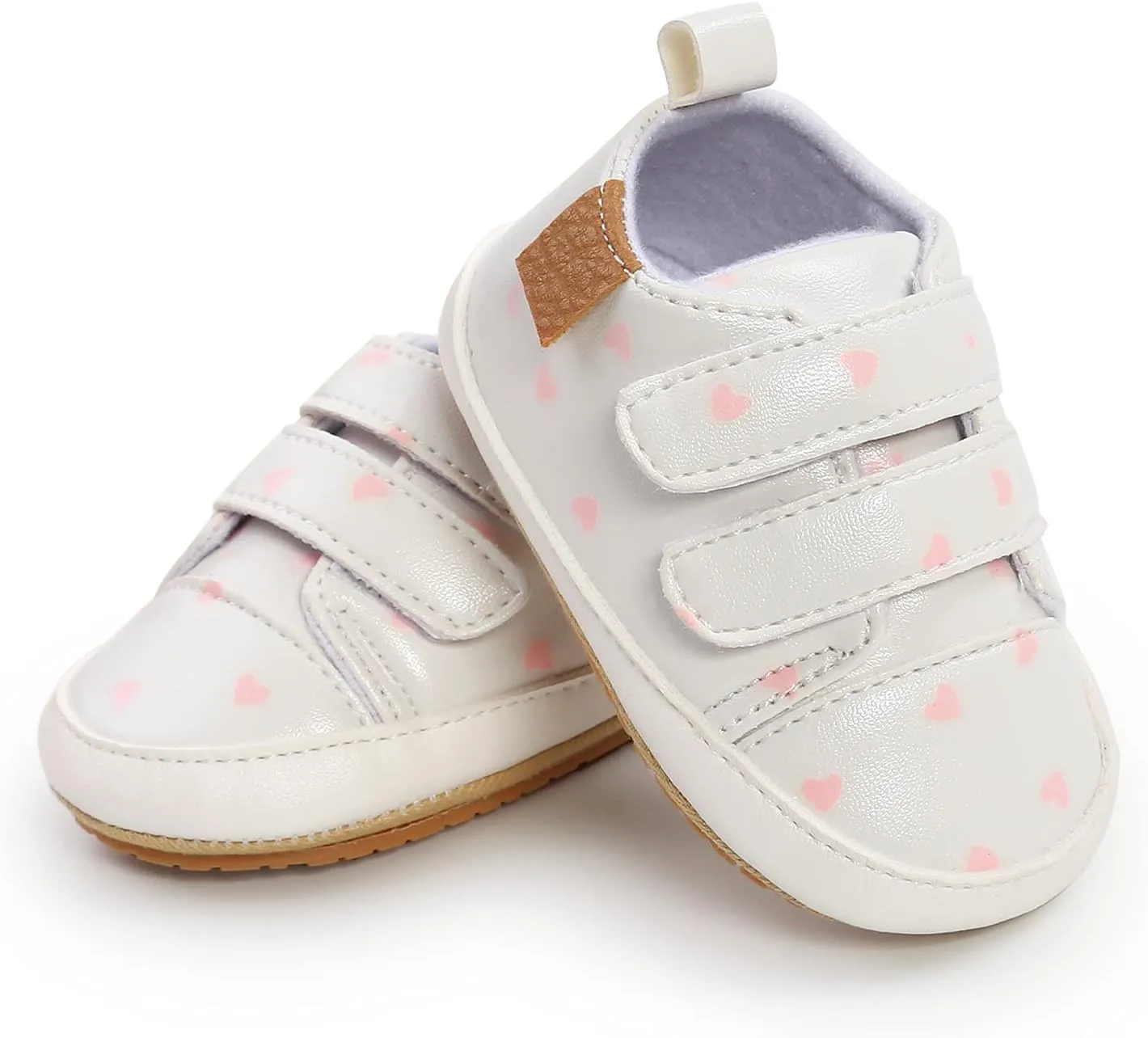 Baby Boys Girls Shoes Non-Slip Rubber Sole High-Top PU Leather Sneakers Infant First Walking Shoes Toddler Crib Shoes Newborn Loafers Flats.