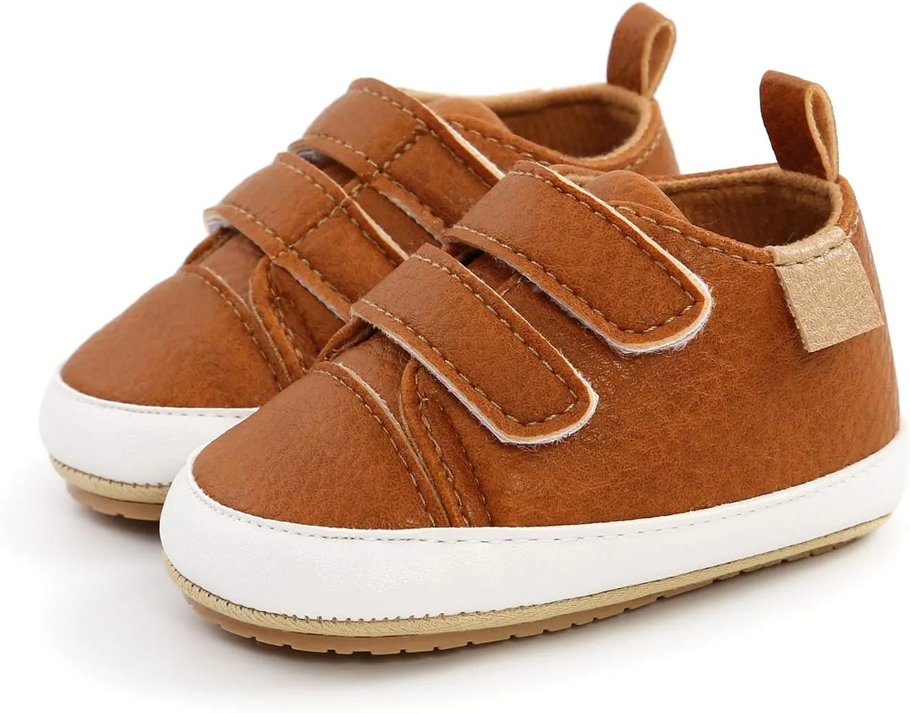 Baby Boys Girls Shoes Non-Slip Rubber Sole High-Top PU Leather Sneakers Infant First Walking Shoes Toddler Crib Shoes Newborn Loafers Flats.