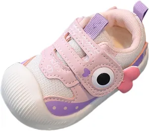 Baby Infant First Walking Sneakers Squeaky Hook Loop Non Slip First Walking Sport Shoes Toddler Newborn Breathable Casual