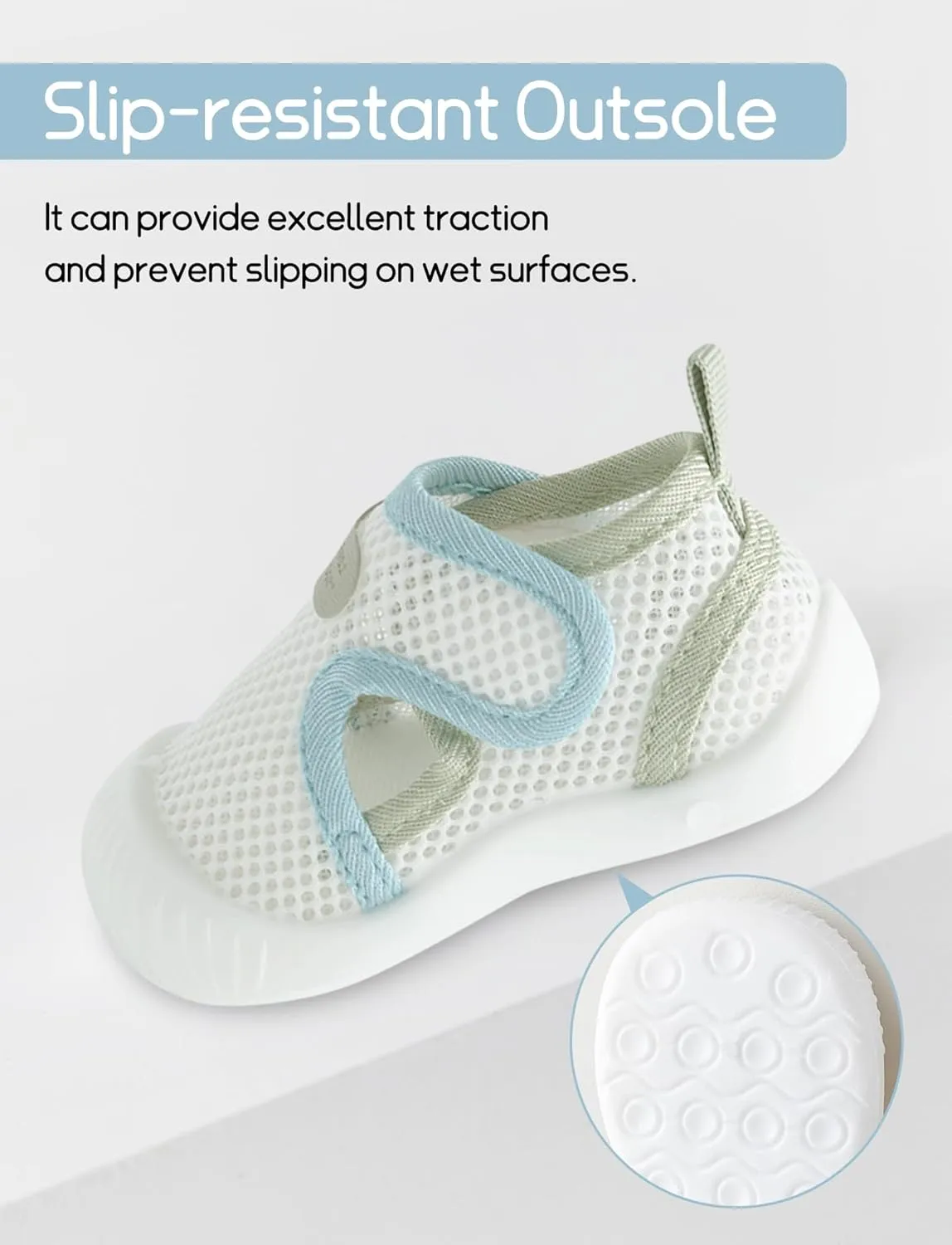 Baby Toddler First Walking Shoes Slip On Soft Sneakers Breathable Mesh Sandals Wide Toe Summer Shoes 6-36 Months