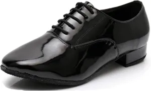 Ballroom Dance Shoes for Men Lace-up Latin Performance Dancing Shoes X8002