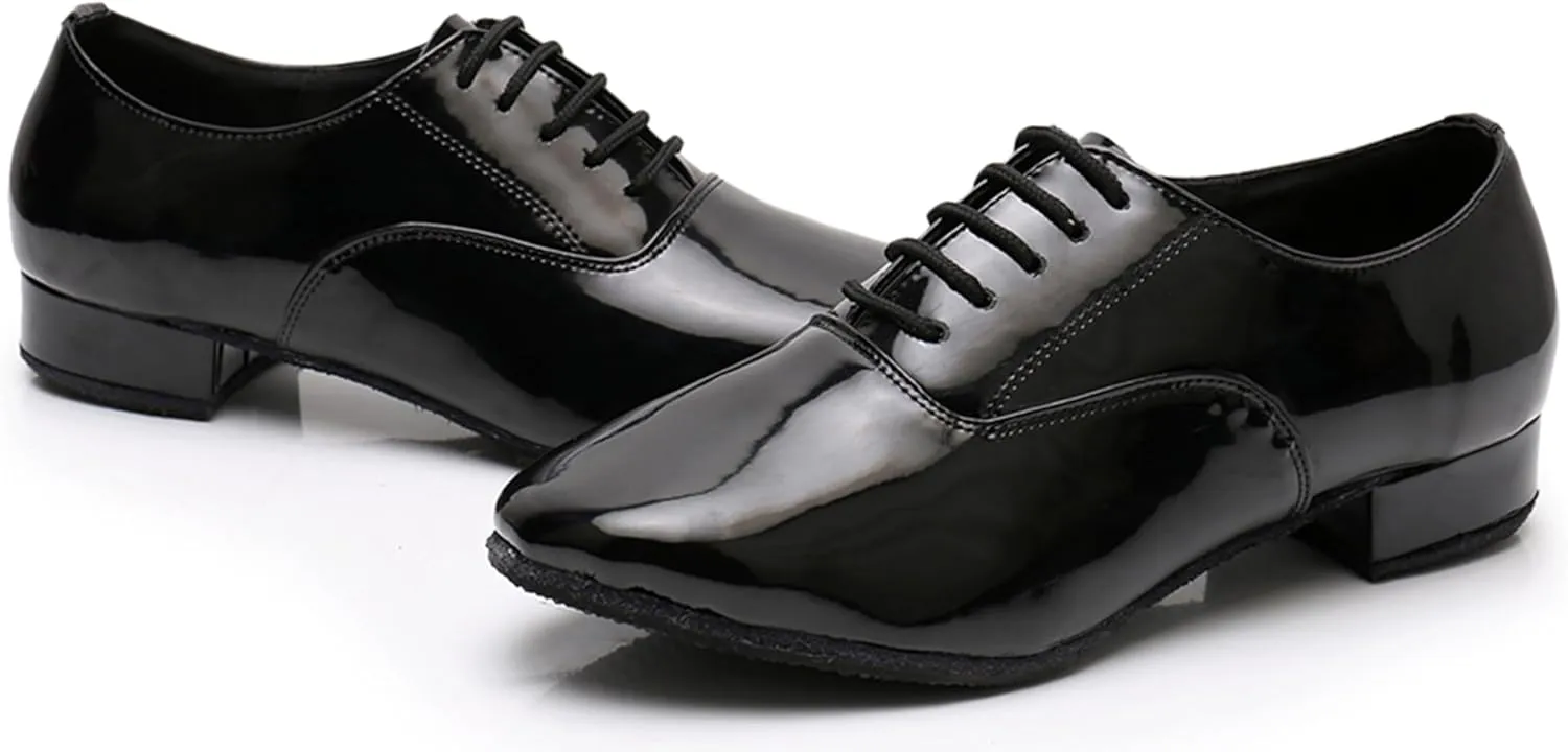 Ballroom Dance Shoes for Men Lace-up Latin Performance Dancing Shoes X8002