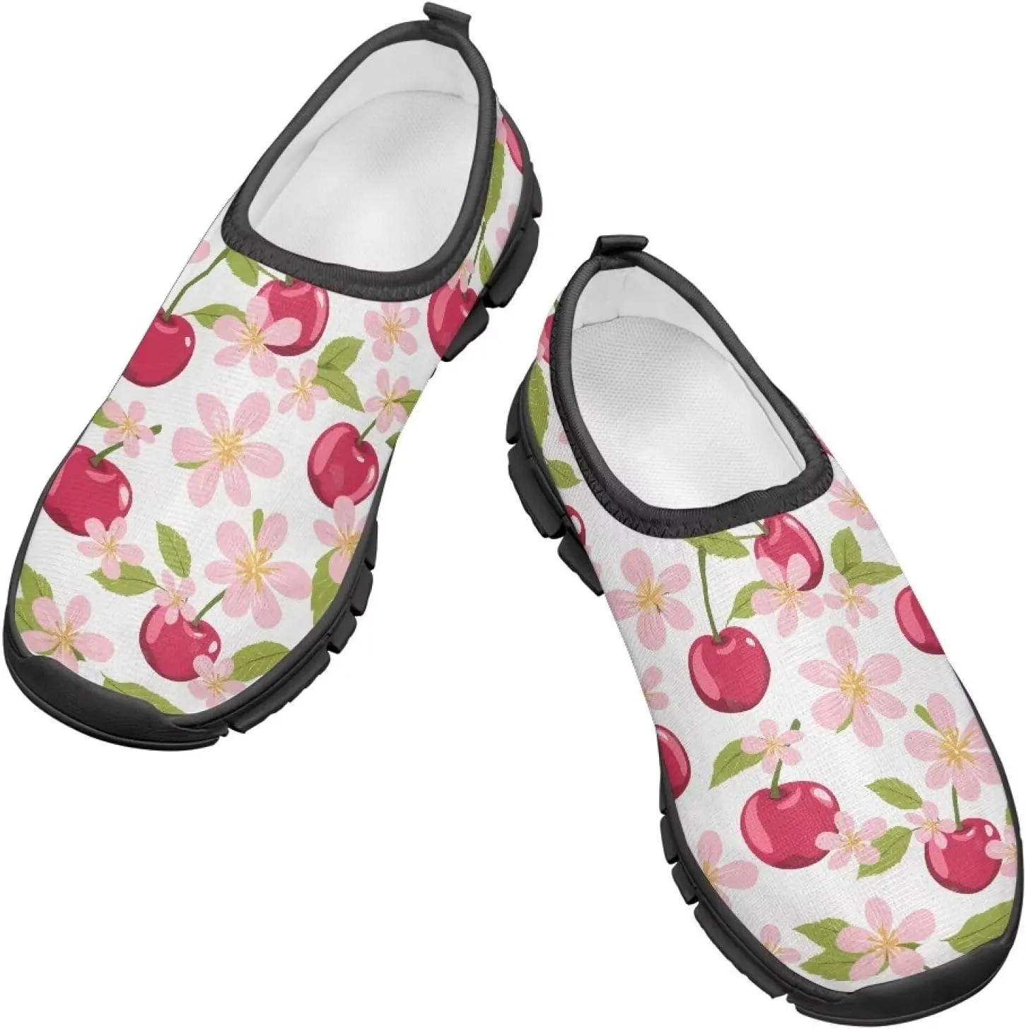 Big Kids Art Pattern Cute Casual Loafers Slip On Mesh Walking Shoes Comfortable Lightweight Kids Outdoor Travel Shoes for Boy Girl US Size 11-15
