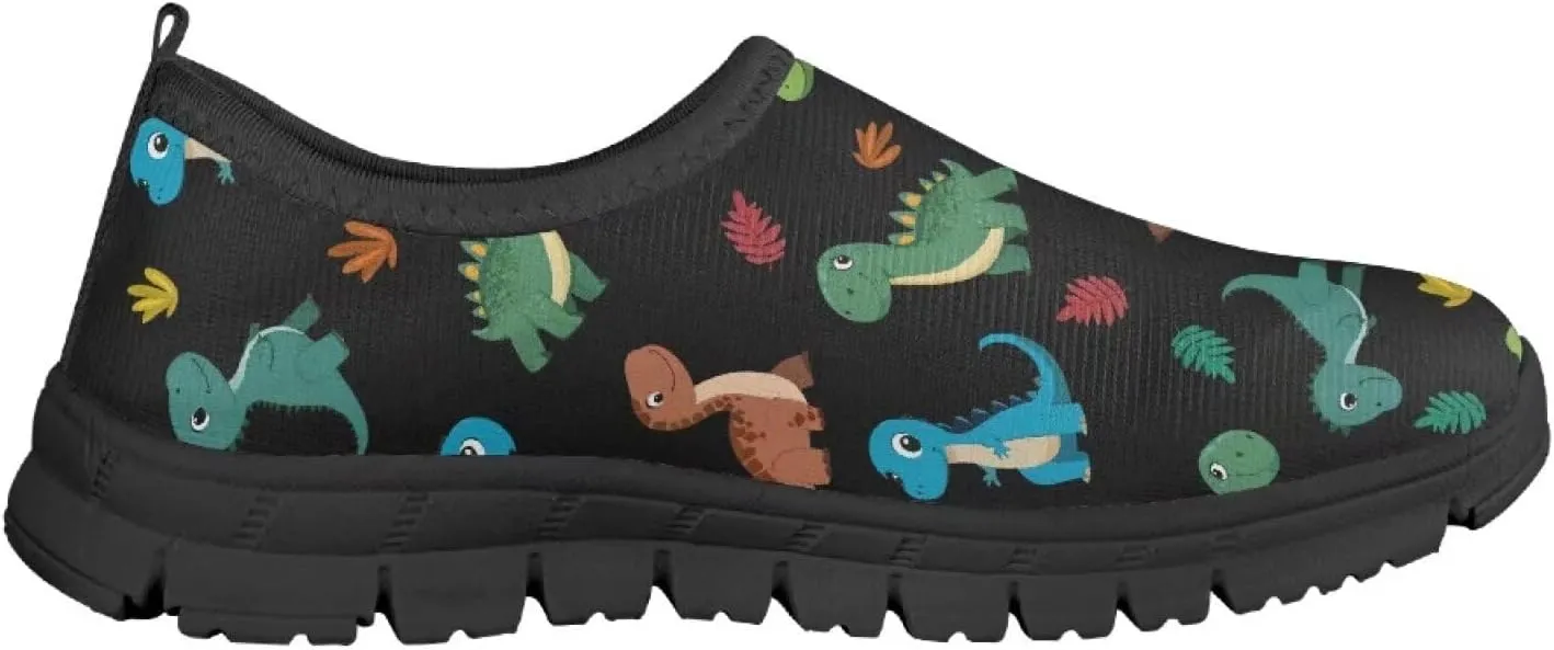 Big Kids Cute Slip-On Walking Sneakers Casual Tennis Loafers Shoes Breathable Workout Sneakers Lightweight Travel Shoes US Size 11-15