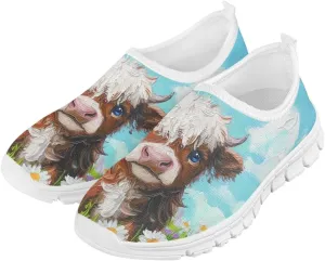 Big Kids Cute Slip-On Walking Sneakers Casual Tennis Loafers Shoes Breathable Workout Sneakers Lightweight Travel Shoes US Size 11-15