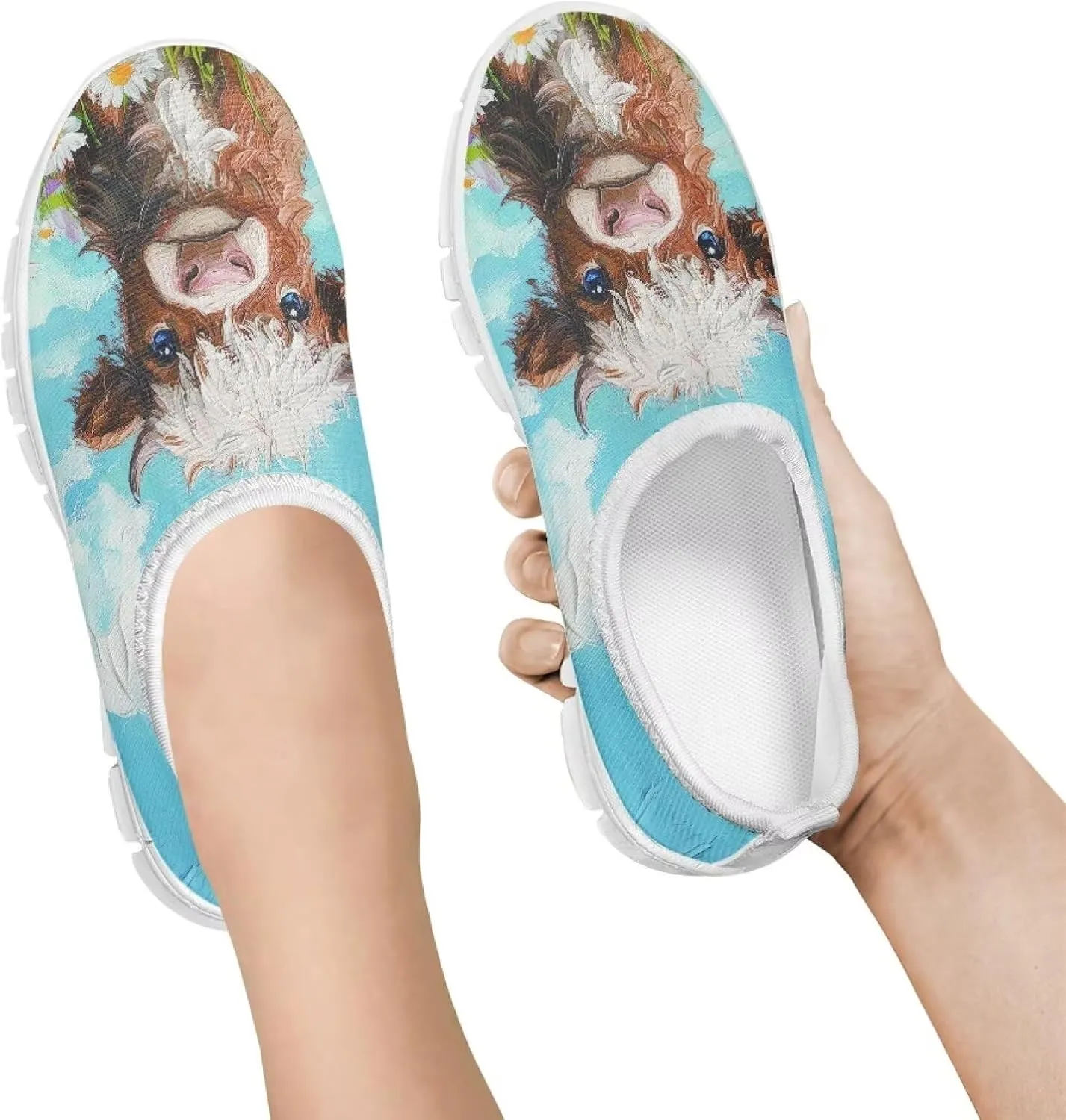 Big Kids Cute Slip-On Walking Sneakers Casual Tennis Loafers Shoes Breathable Workout Sneakers Lightweight Travel Shoes US Size 11-15