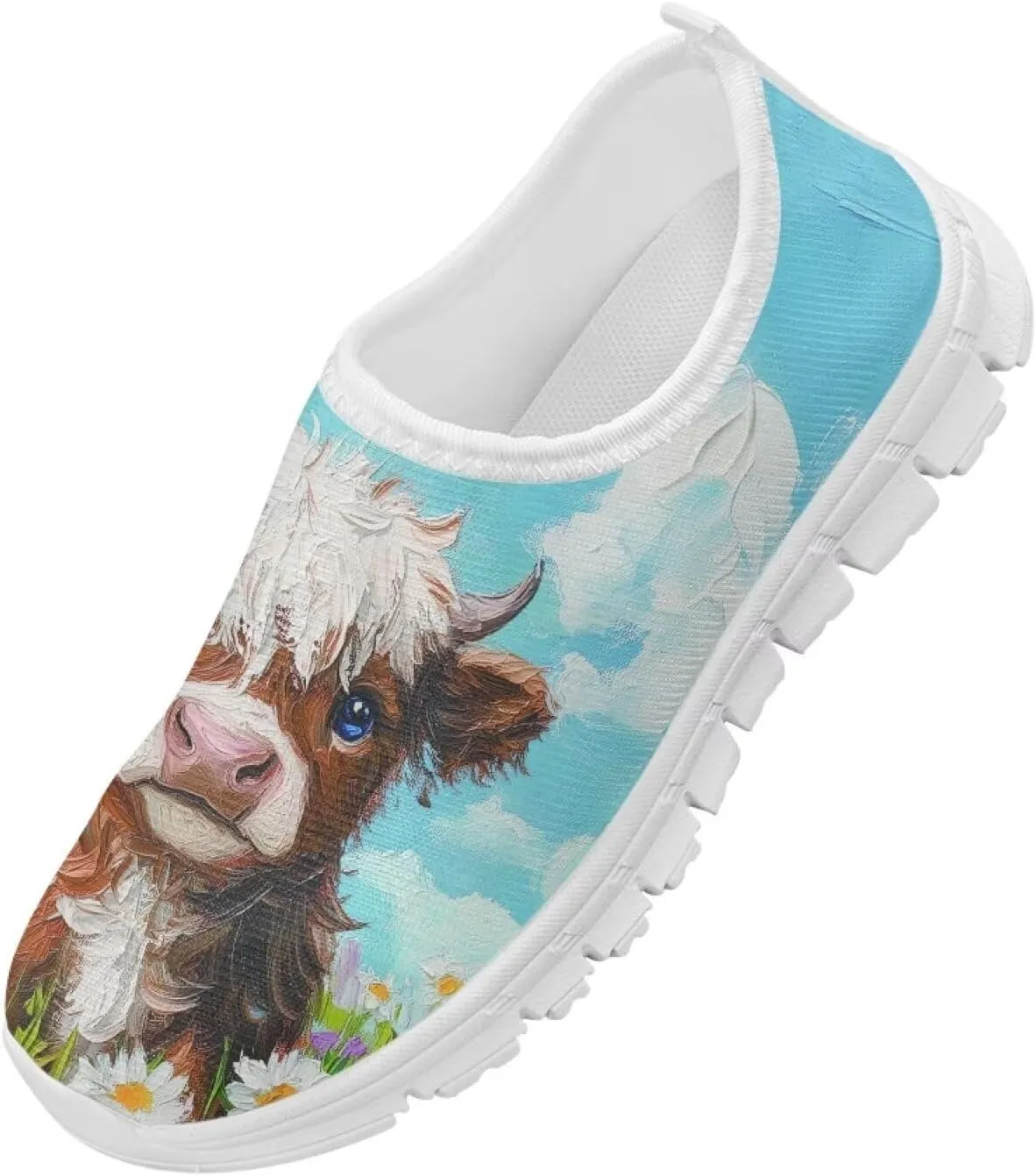 Big Kids Cute Slip-On Walking Sneakers Casual Tennis Loafers Shoes Breathable Workout Sneakers Lightweight Travel Shoes US Size 11-15