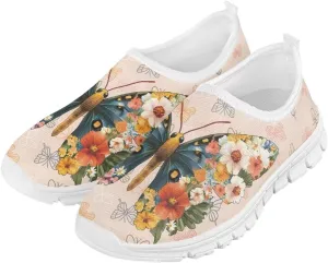 Big Kids Cute Slip-On Walking Sneakers Casual Tennis Loafers Shoes Breathable Workout Sneakers Lightweight Travel Shoes US Size 11-15