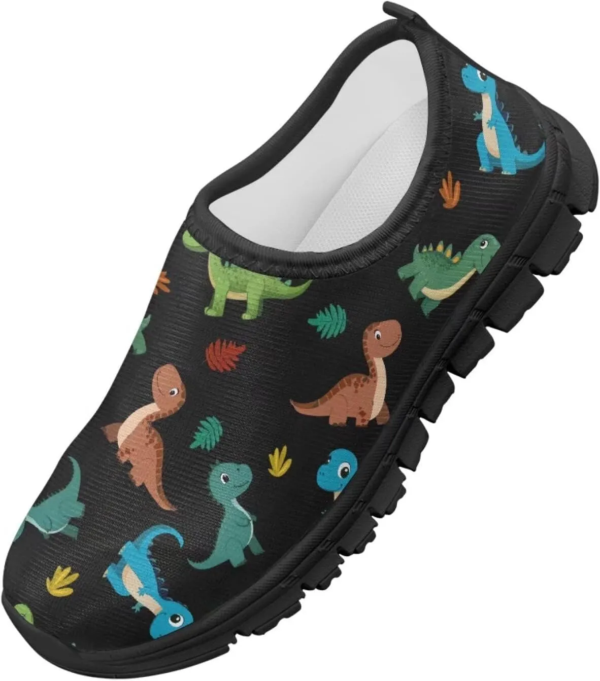 Big Kids Cute Slip-On Walking Sneakers Casual Tennis Loafers Shoes Breathable Workout Sneakers Lightweight Travel Shoes US Size 11-15