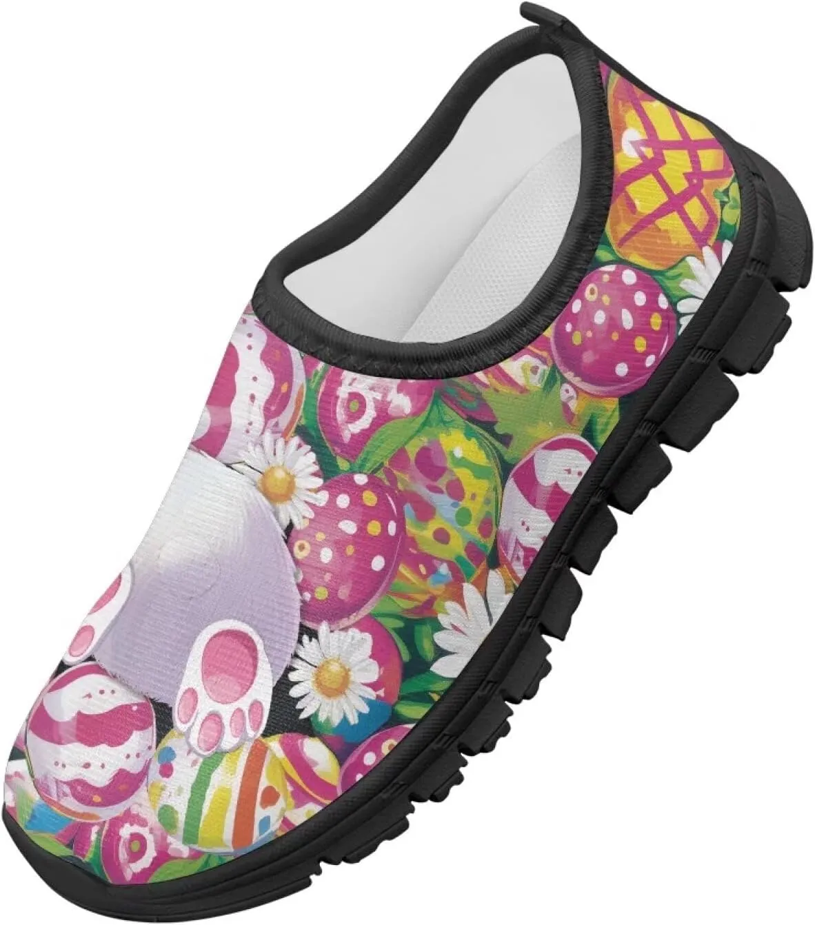 Big Kids Cute Slip-On Walking Sneakers Casual Tennis Loafers Shoes Breathable Workout Sneakers Lightweight Travel Shoes US Size 11-15