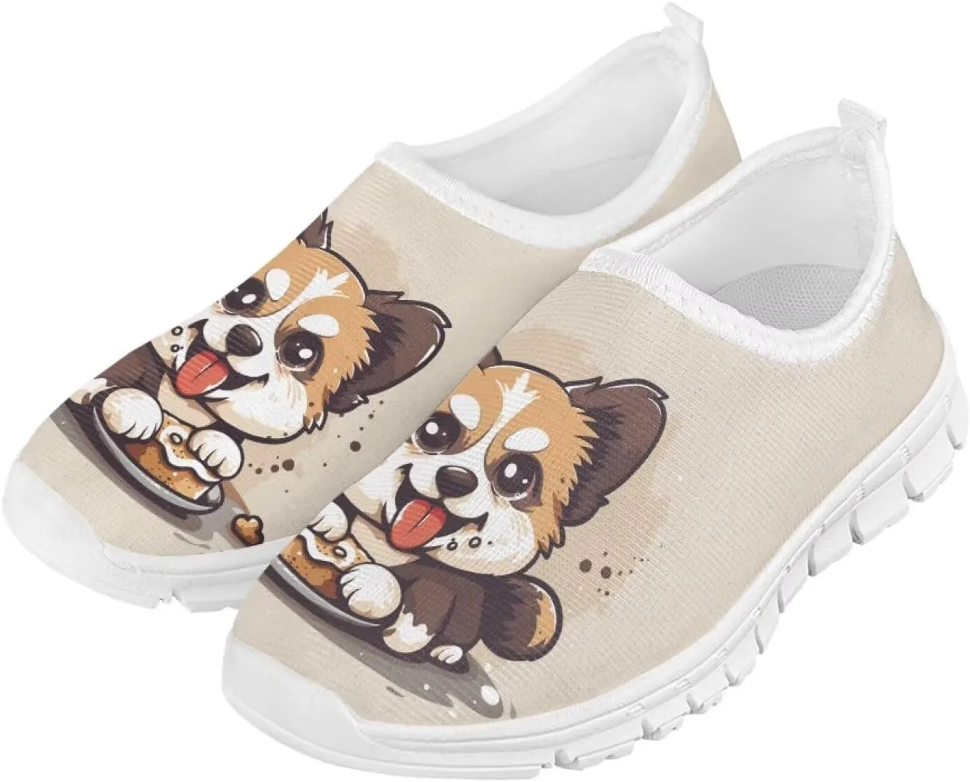 Big Kids Girls Slip on Shoes Size 11.5-4 for Casual Gym Low Top Design