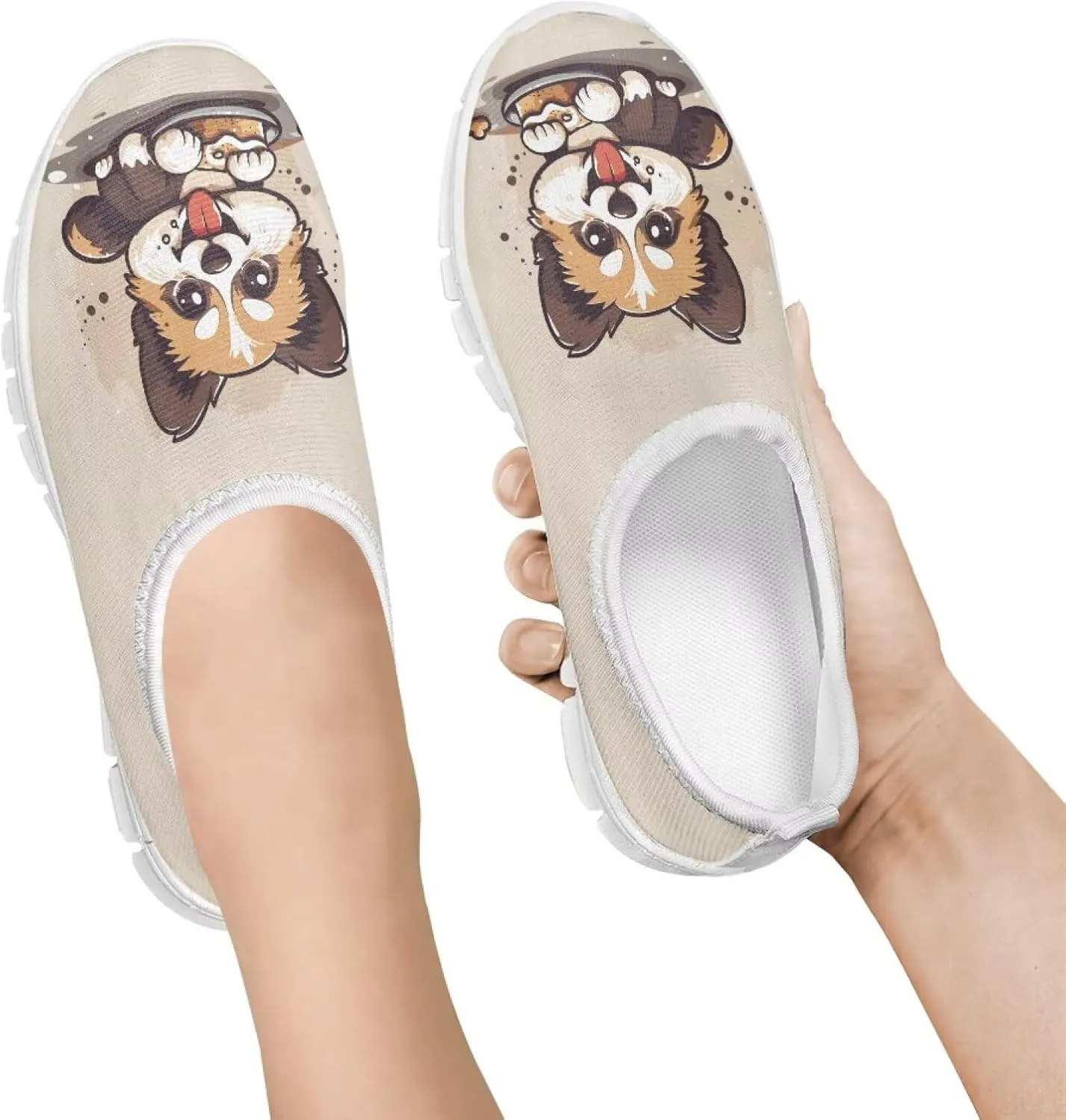 Big Kids Girls Slip on Shoes Size 11.5-4 for Casual Gym Low Top Design