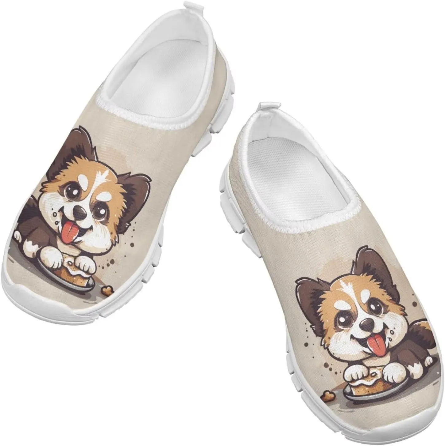 Big Kids Girls Slip on Shoes Size 11.5-4 for Casual Gym Low Top Design