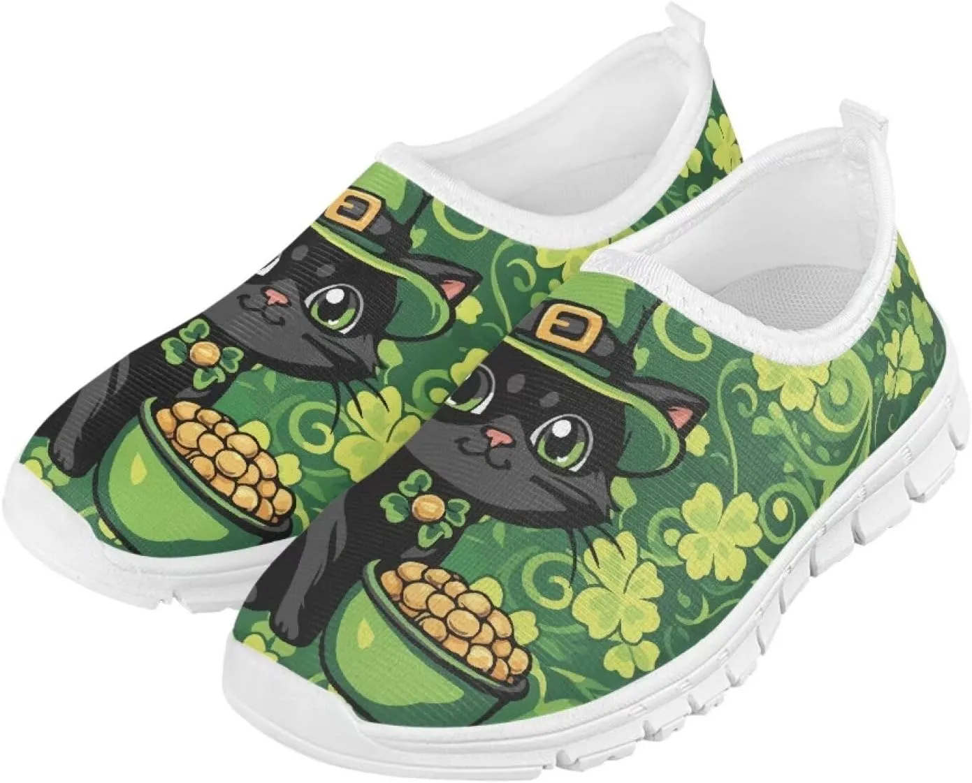 Big Kids Slip-On Walking Sneakers Casual Travel Loafers Tennis Shoes Breathable Workout Sneakers Lightweight Shoes US Size 11-15