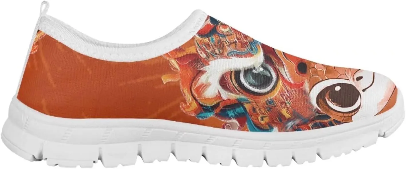 Big Kids Slip-On Walking Sneakers Casual Travel Loafers Tennis Shoes Breathable Workout Sneakers Lightweight Shoes US Size 11-15