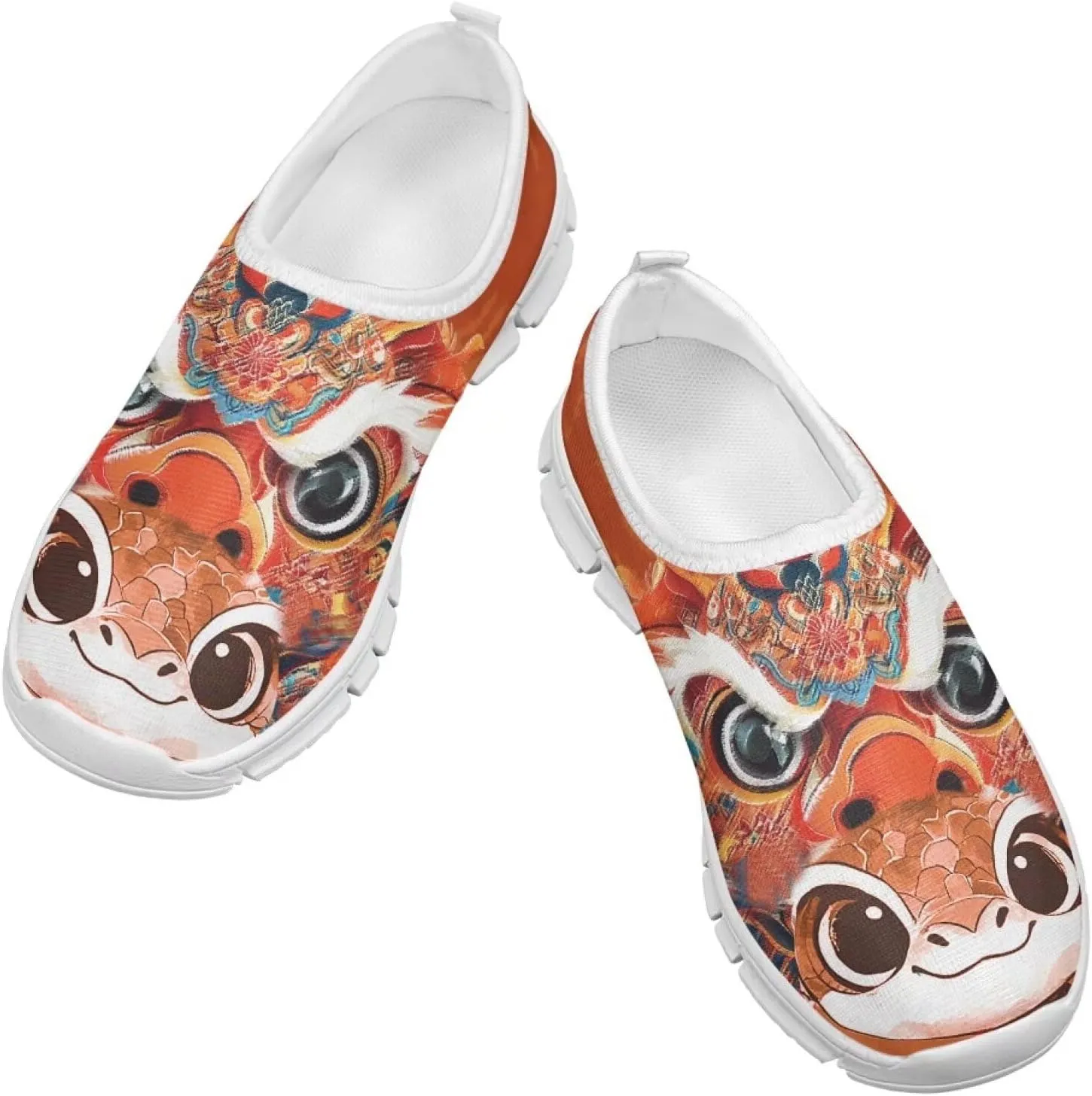 Big Kids Slip-On Walking Sneakers Casual Travel Loafers Tennis Shoes Breathable Workout Sneakers Lightweight Shoes US Size 11-15