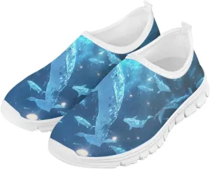 Big Kids Slip-On Walking Sneakers Casual Travel Loafers Tennis Shoes Breathable Workout Sneakers Lightweight Shoes US Size 11-15