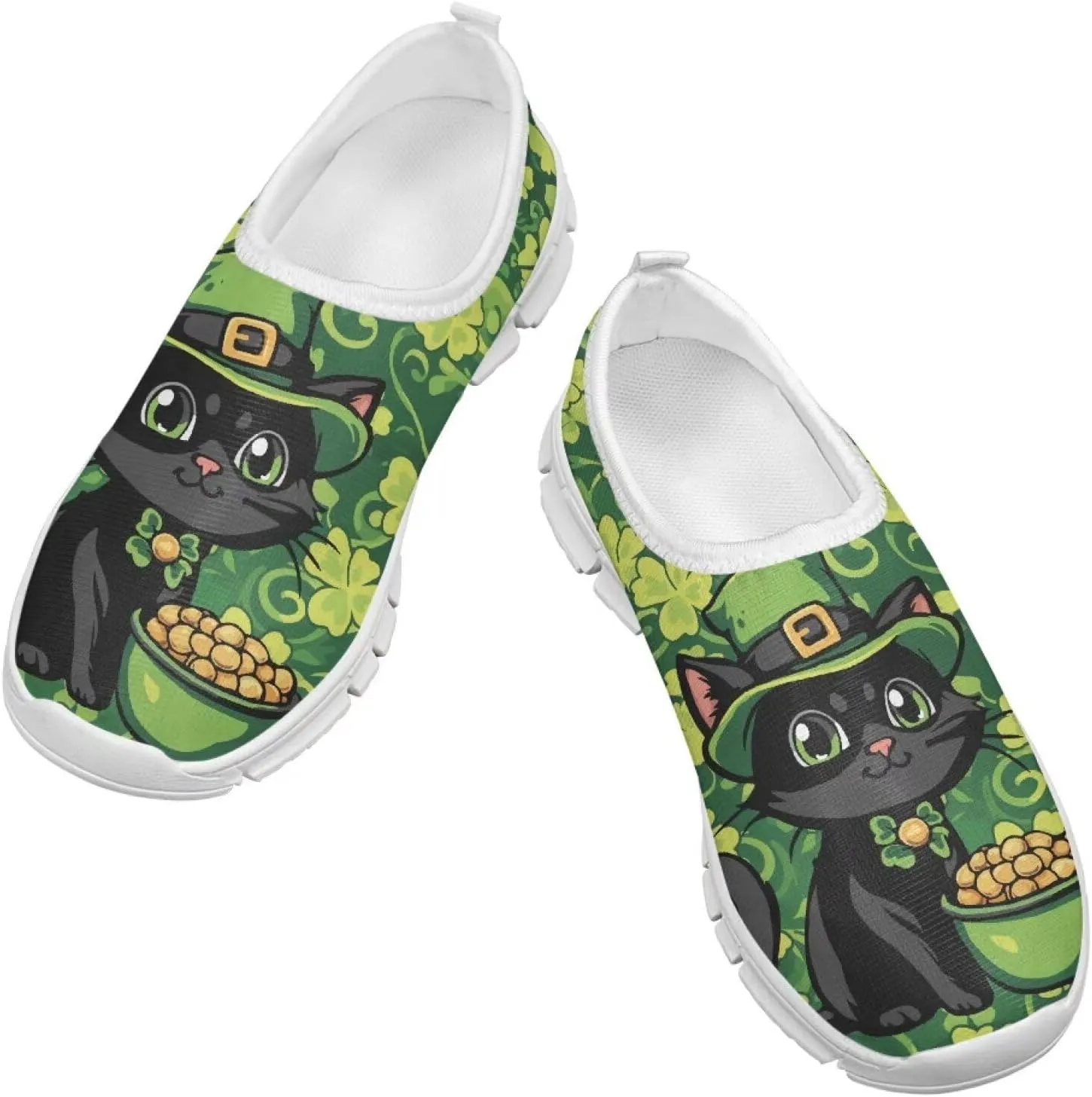 Big Kids Slip-On Walking Sneakers Casual Travel Loafers Tennis Shoes Breathable Workout Sneakers Lightweight Shoes US Size 11-15