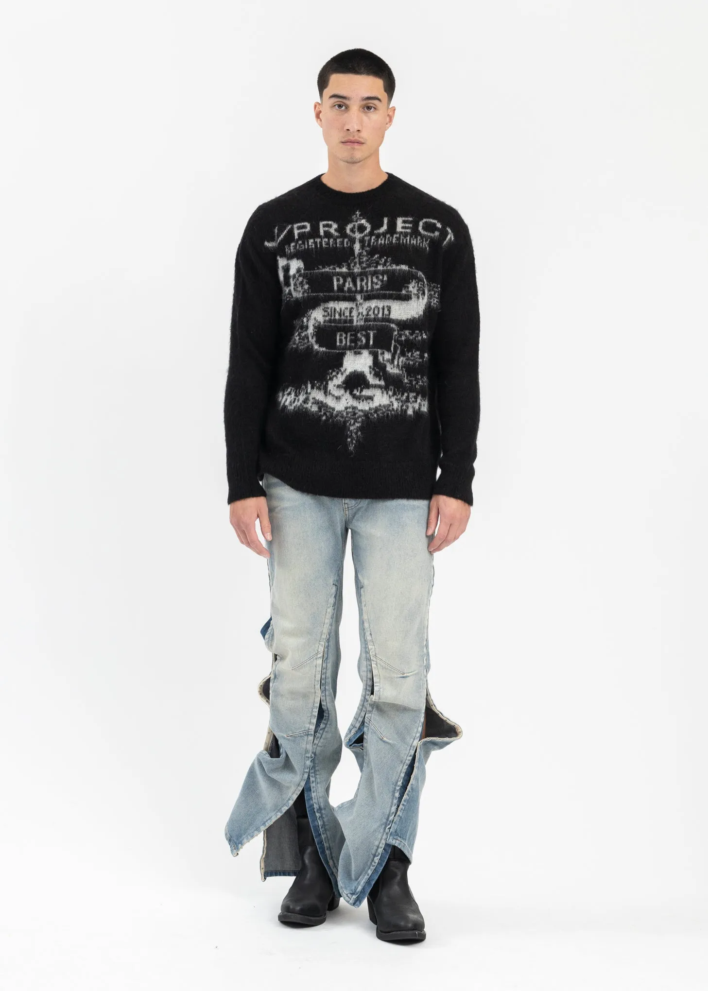 BLACK PARIS' BEST JACQUARD SWEATER