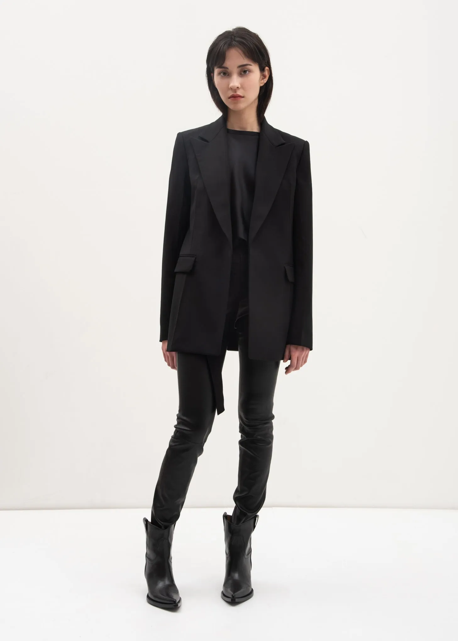 Black Peak Lapel Blazer