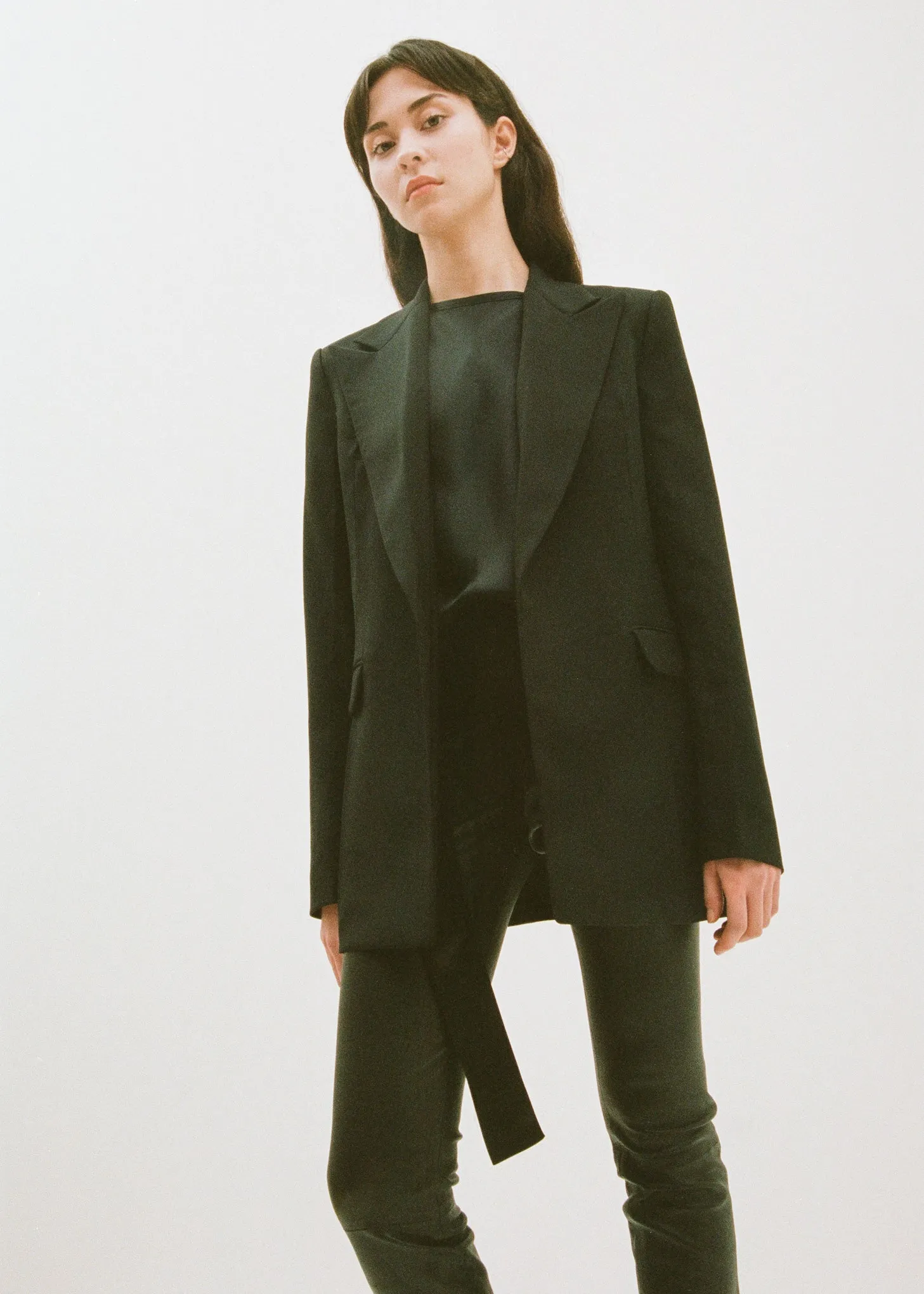 Black Peak Lapel Blazer