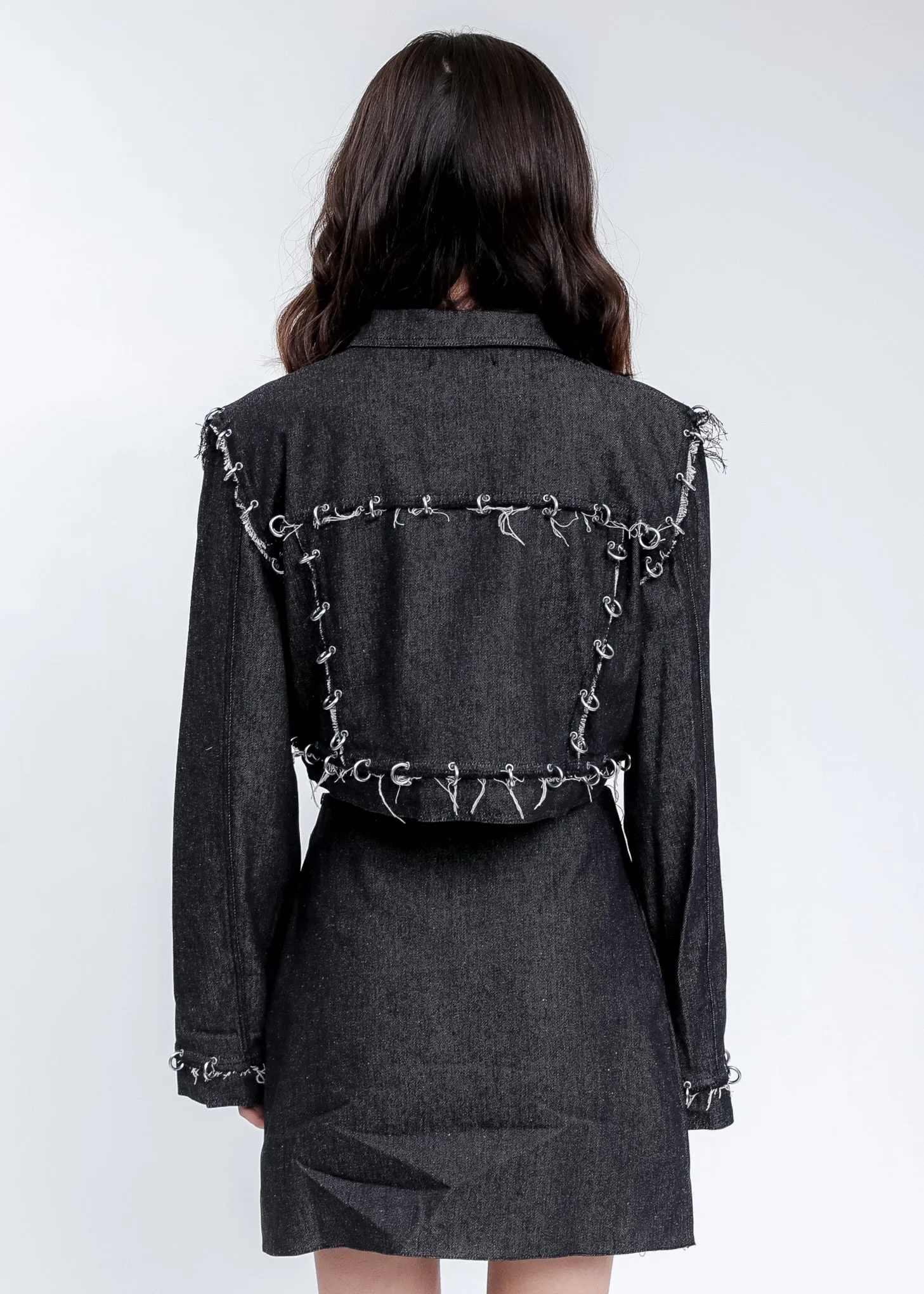 Black Pieced Denim Jacket